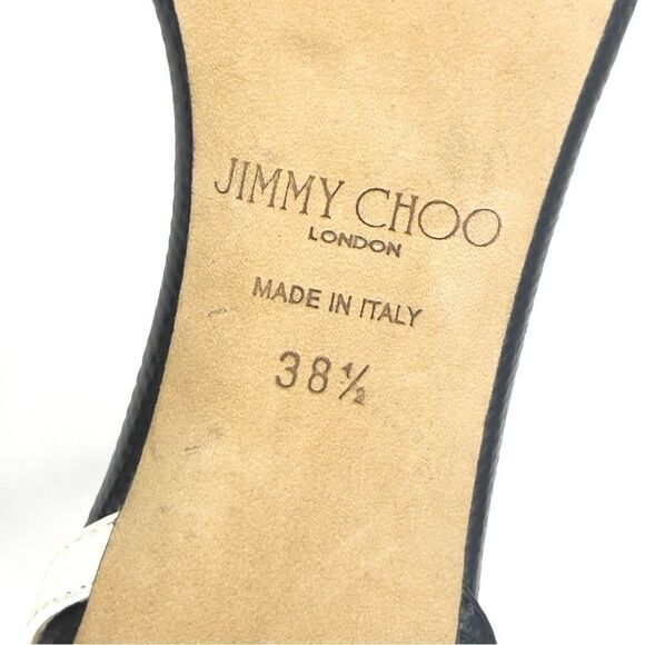 Jimmy Choo Minnie Black and White 85mm Stilettos Size 38.5 - Picture 10 of 12